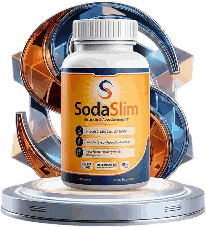 A bottle of SodaSlim metabolic and appetite support capsules